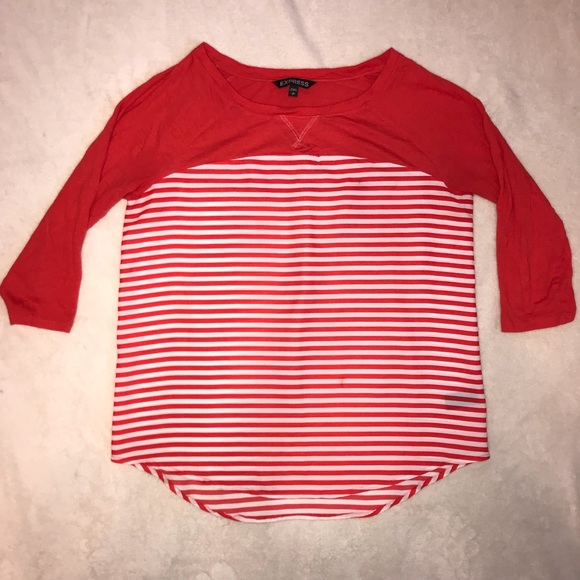 Striped Raglan Style Express Top - Picture 2 of 4